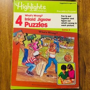 Vintage “Highlights” pack of 4 puzzles